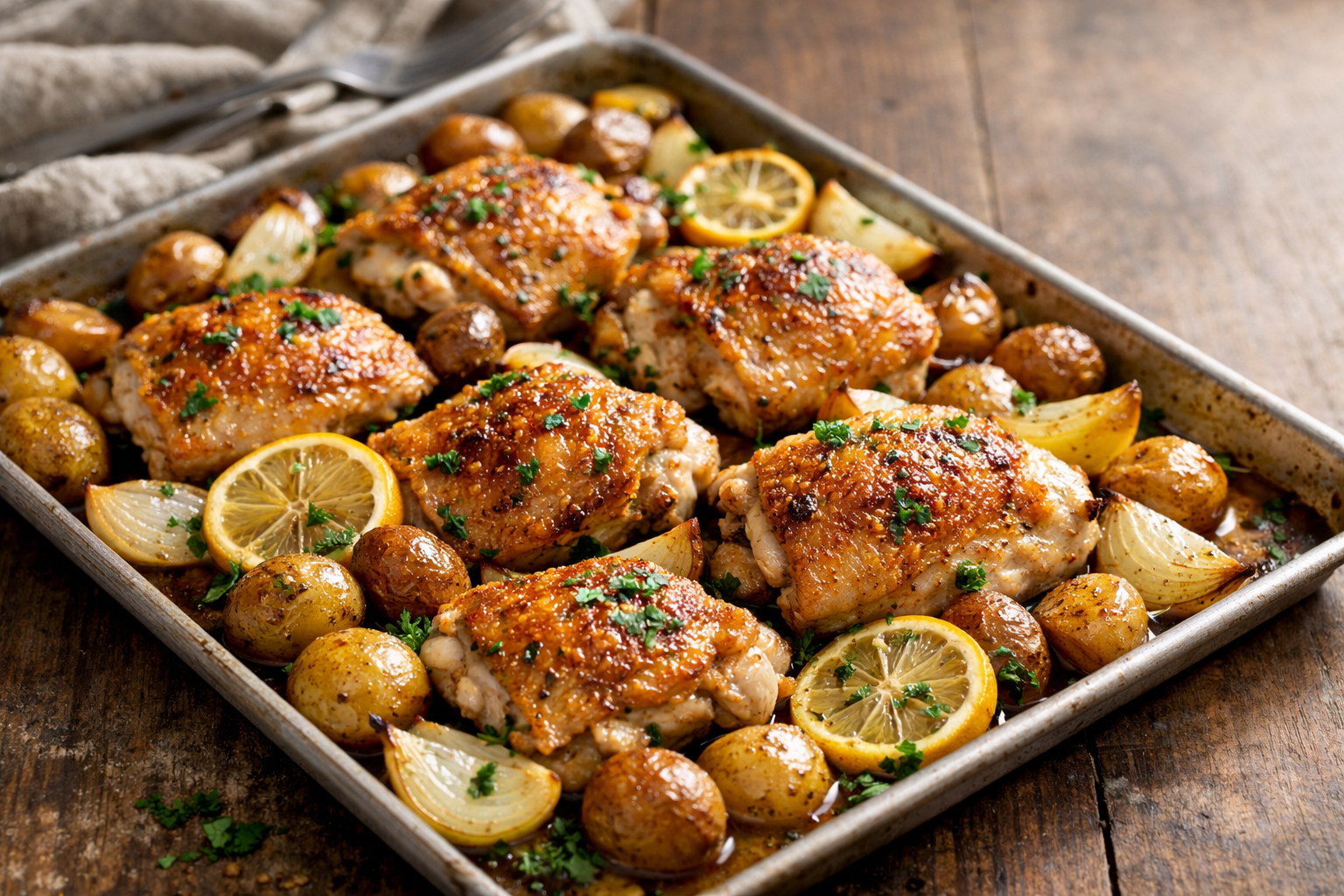 One Pan Chicken and Potatoes Dinner Recipe