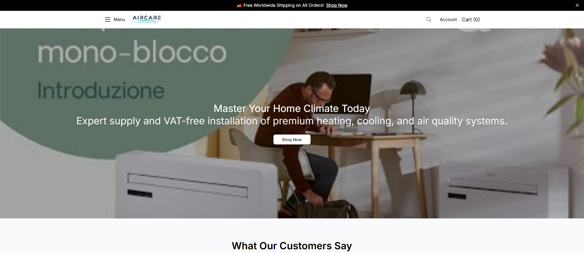 Stored capture of aircareappliancesdirect.shop