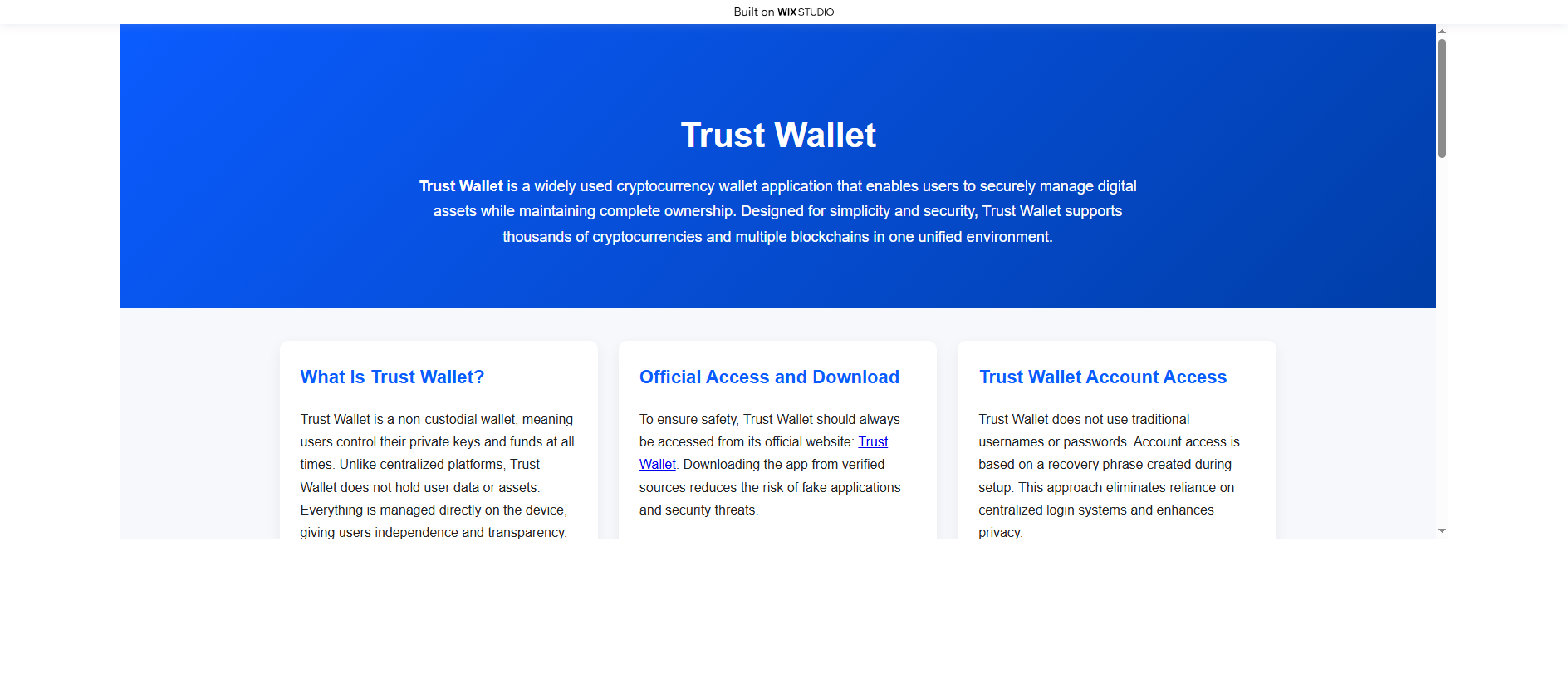 Stored capture of en-trust.wixstudio.com