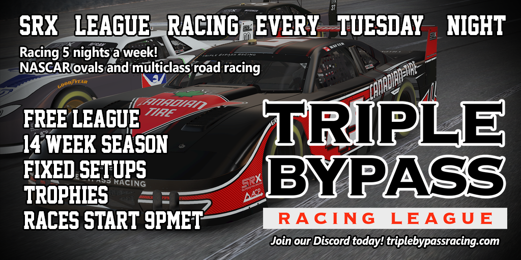 SRX League Racing Tuesday Nights : r/iRacing
