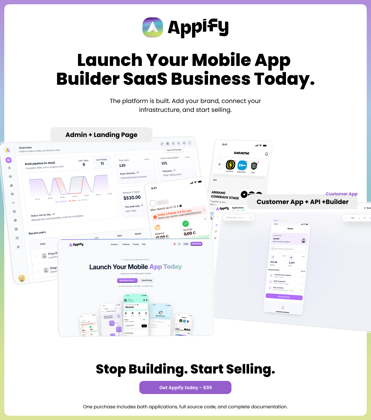 Appify – AI-Powered No-Code Mobile App Builder SaaS Platform