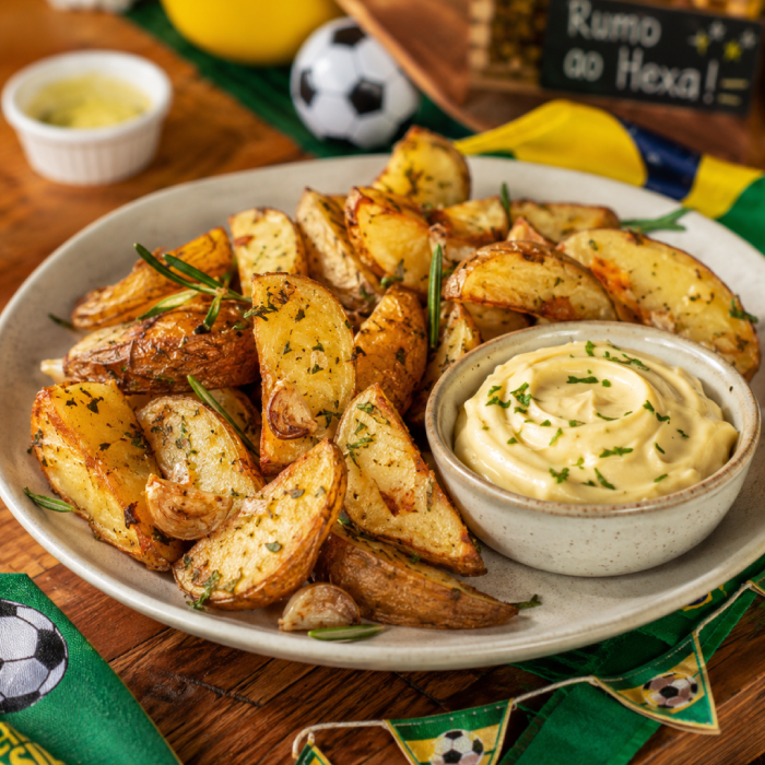 Batata Rústica ao Alho com Aioli