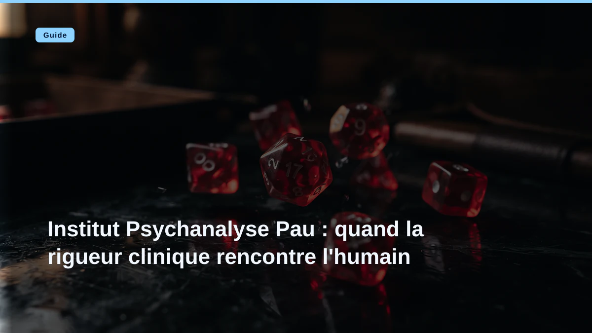 Institut Psychanalyse Pau : quand la rigueur clinique rencontre l'humain