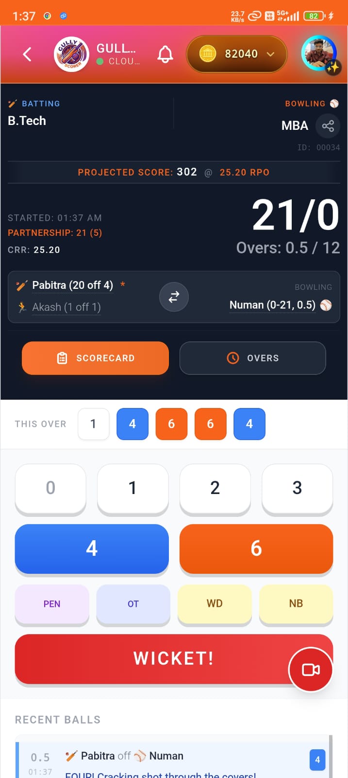 Live Cricket Scoring – Ball by Ball Match Updates and Scoreboard