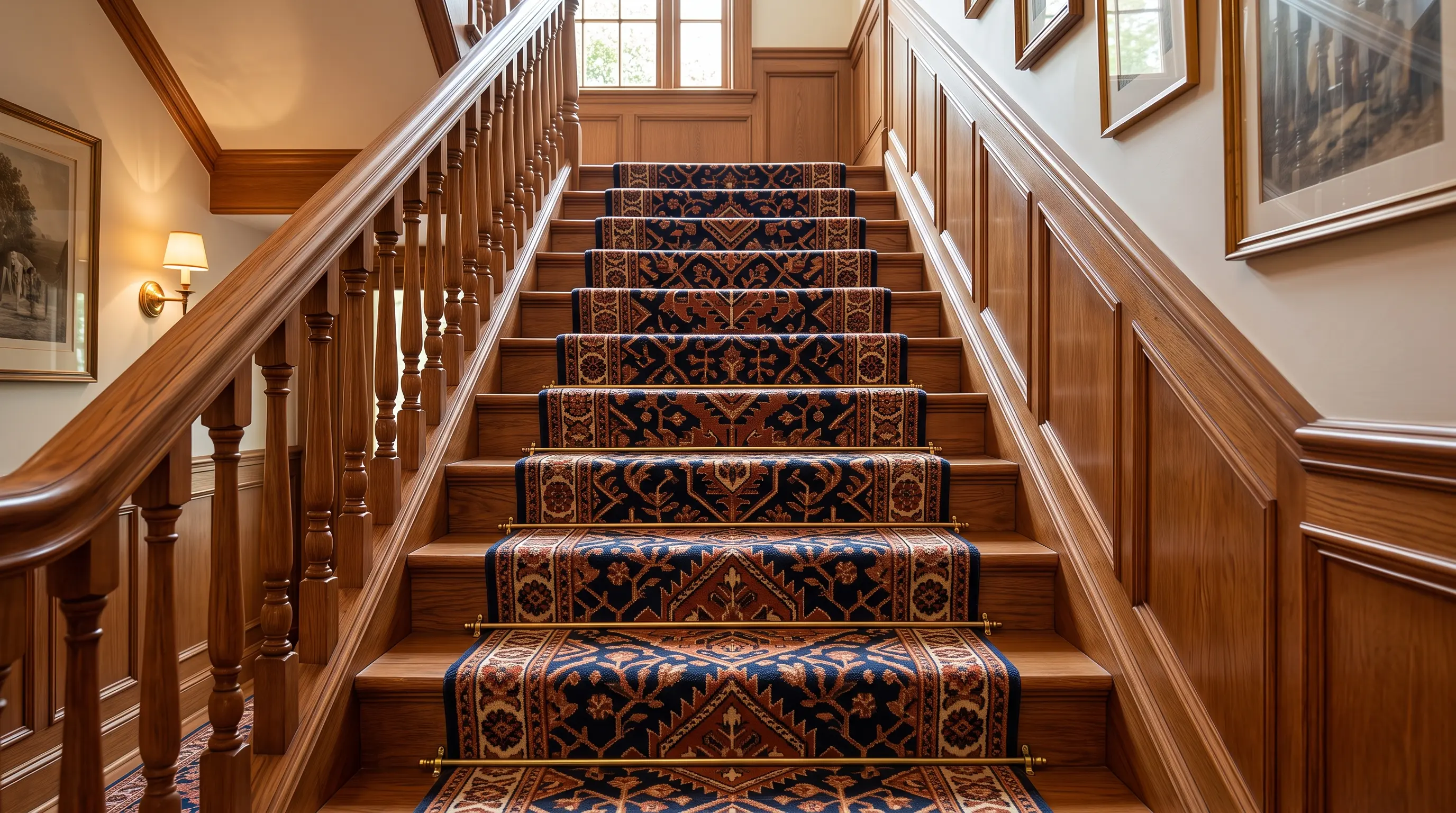 Statement Runner Carpet Basement Stairs