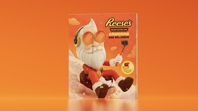 Reese's pours peanut butter into chocolate Christmas stockings