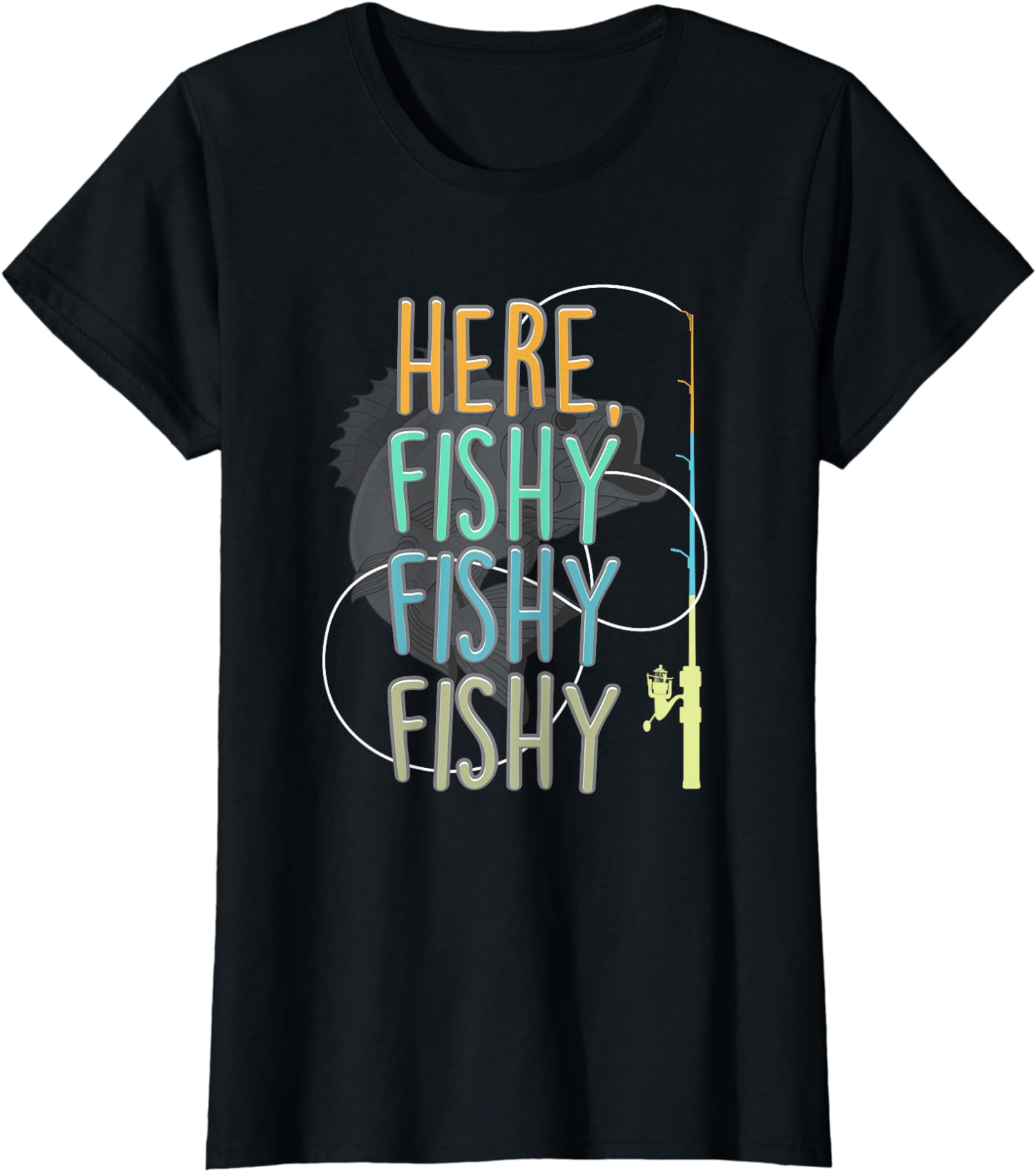Fishing Rod Fish Fishing Saying Angler Fisherman Ladies’ Crewneck T-Shirt