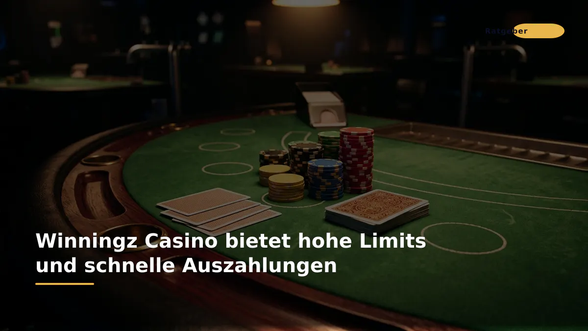 Winningz Casino bietet hohe Limits und schnelle Auszahlungen