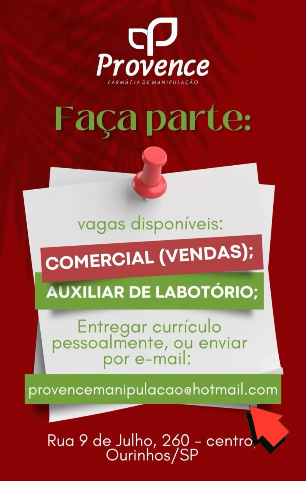 Vaga Para Aux. Laboratorio Na Provence