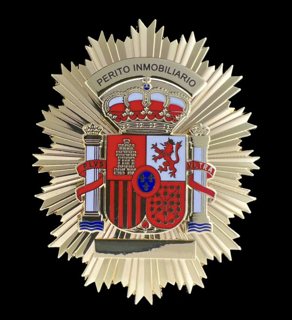 Placa de perito judicial inmobiliario