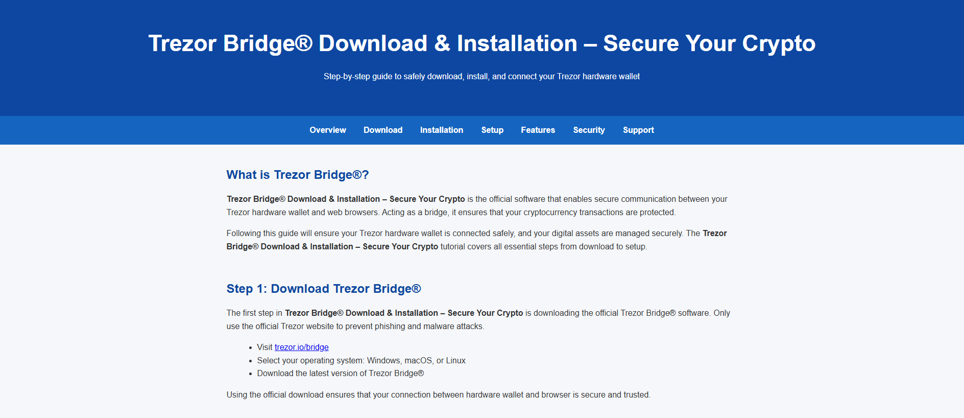 Stored capture of trezzr-bridge-4z8.pages.dev