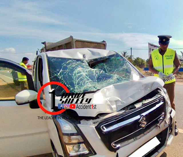 කිලිනොච්චියේදී යතුරුපැදියක් සහ මෝටර් රථයක් ගැටීමෙන් යතුරුපැදිකරු ජීවිතක්ෂයට