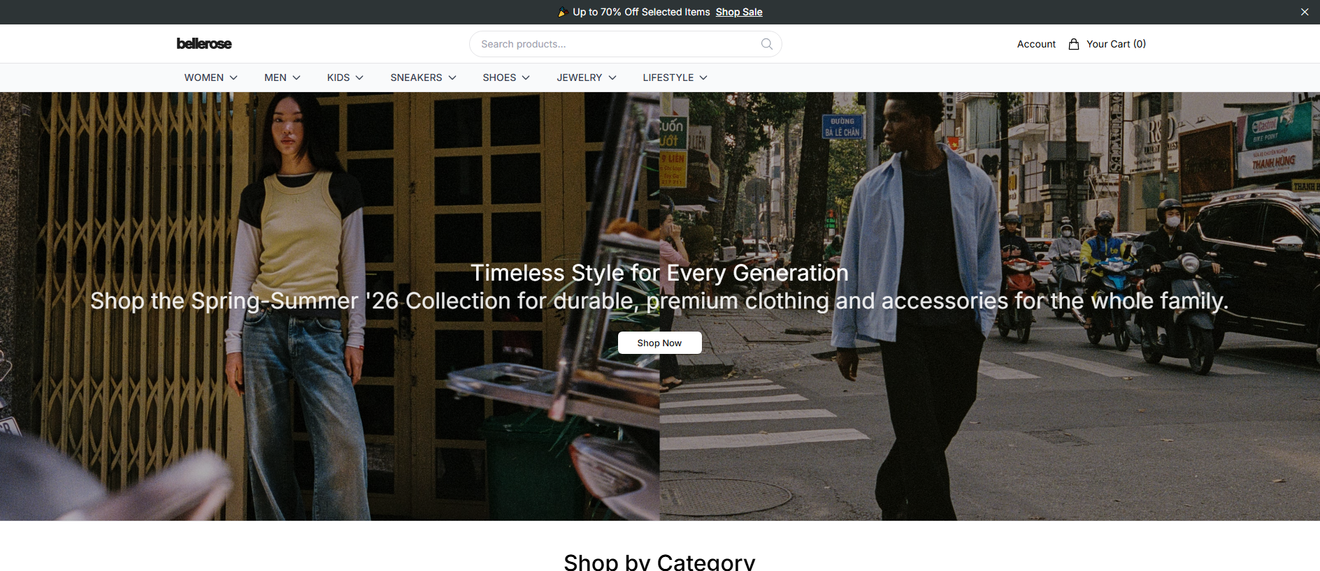 Stored capture of belleroseofficial.shop