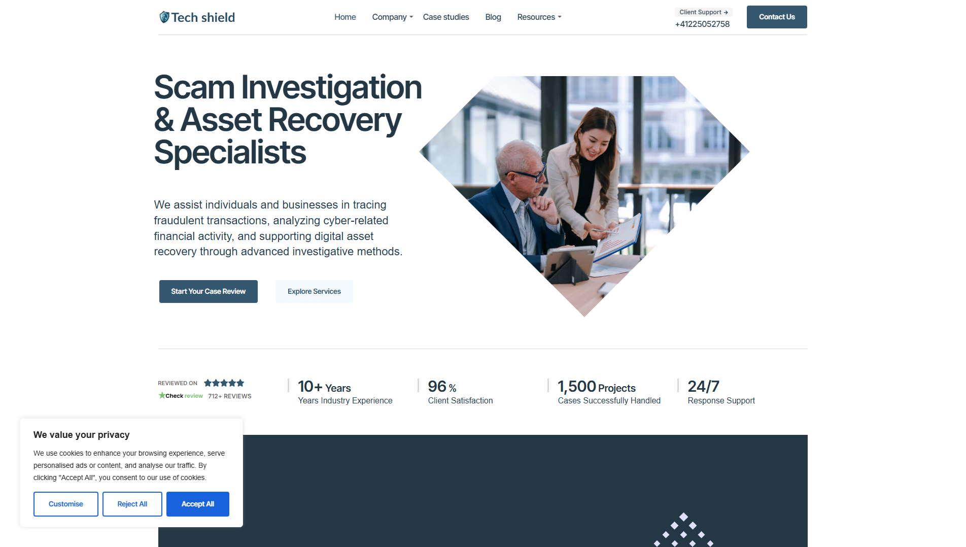 Screenshot of tech-shield.org