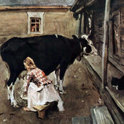 Крестьянский дворик в Финляндии 1902