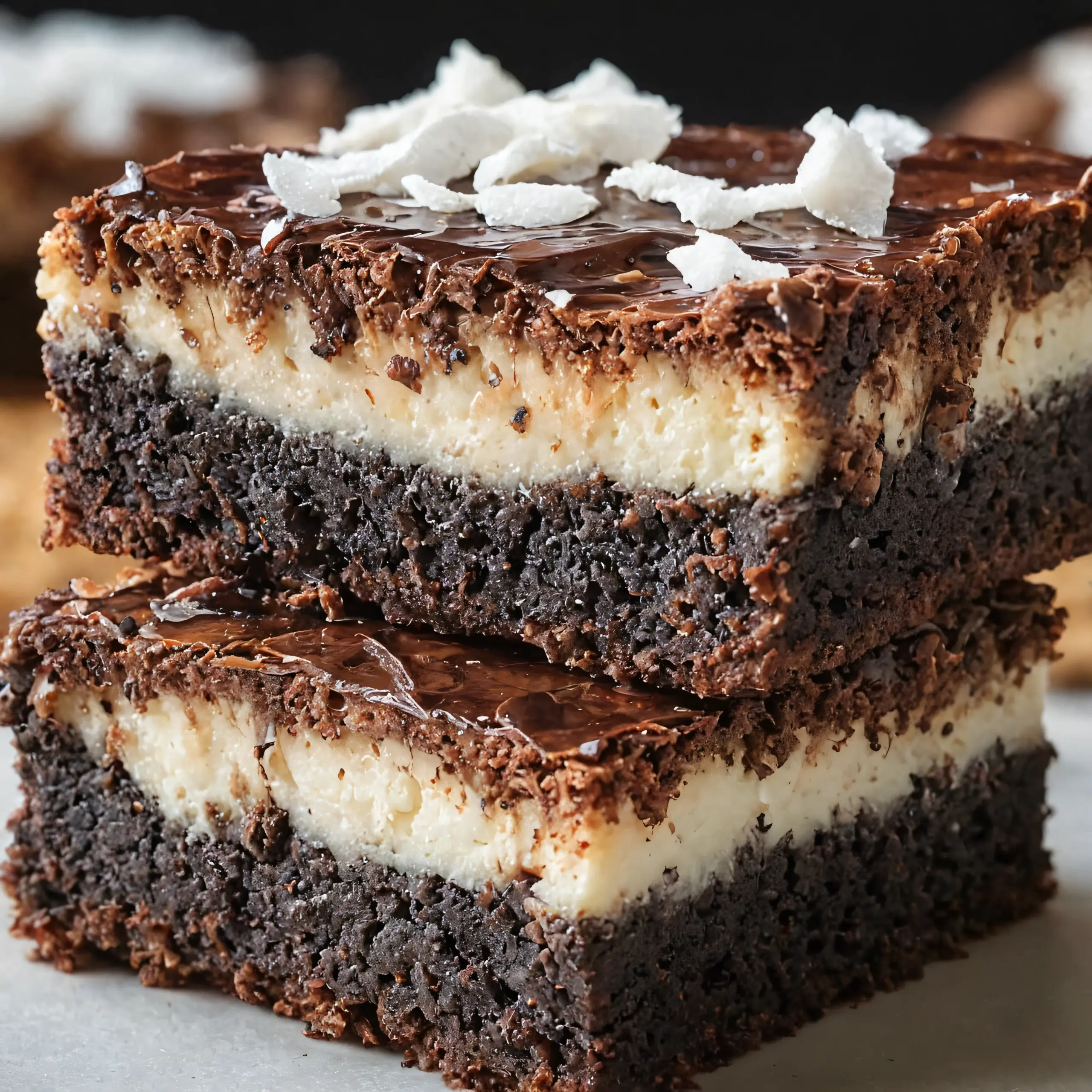 Köstliche vegane Kokosbrownies