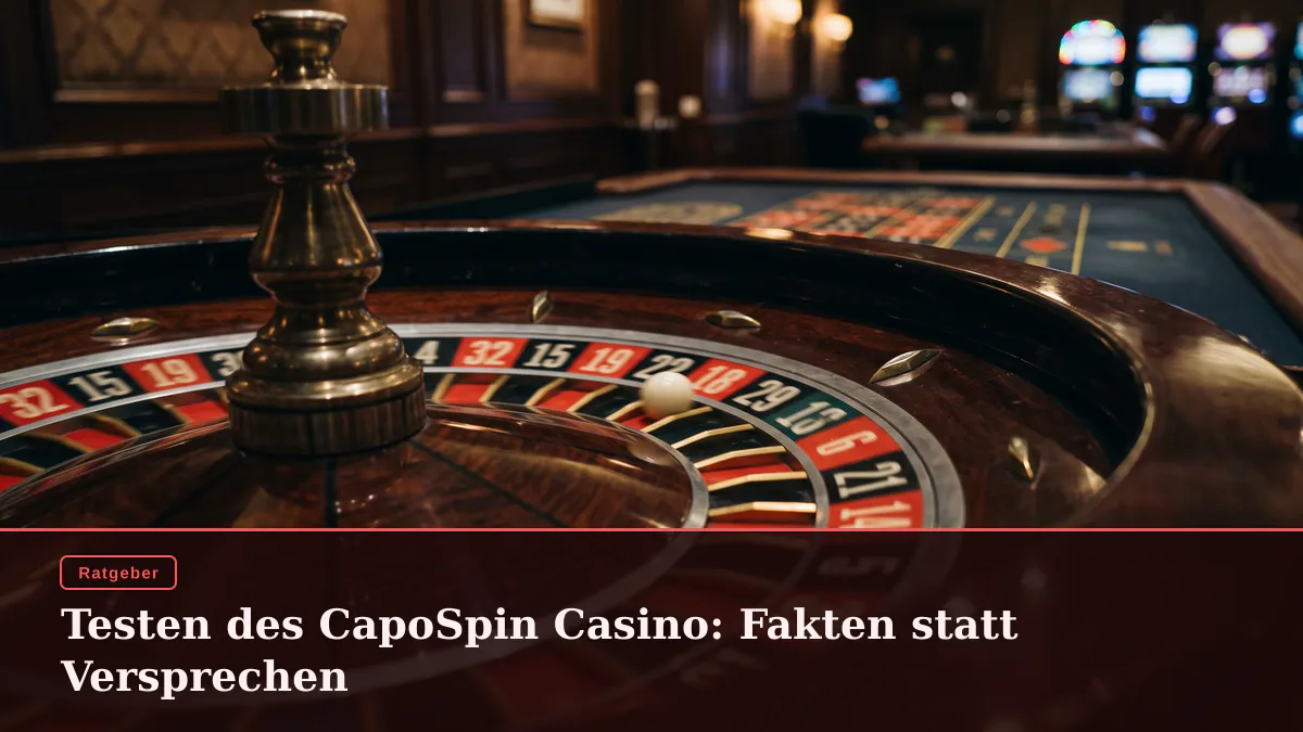 Testen des CapoSpin Casino: Fakten statt Versprechen