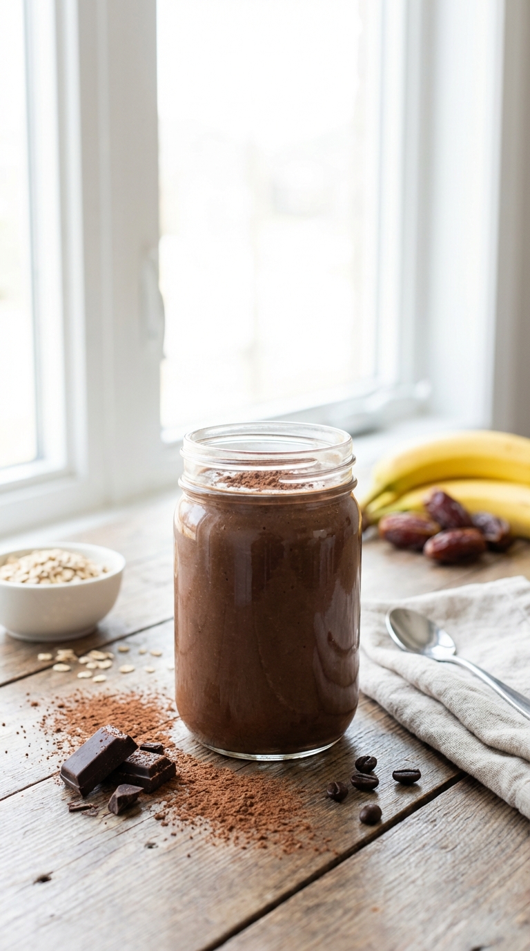 Double Dark Chocolate Energy Booster — Perfect for Early Mornings