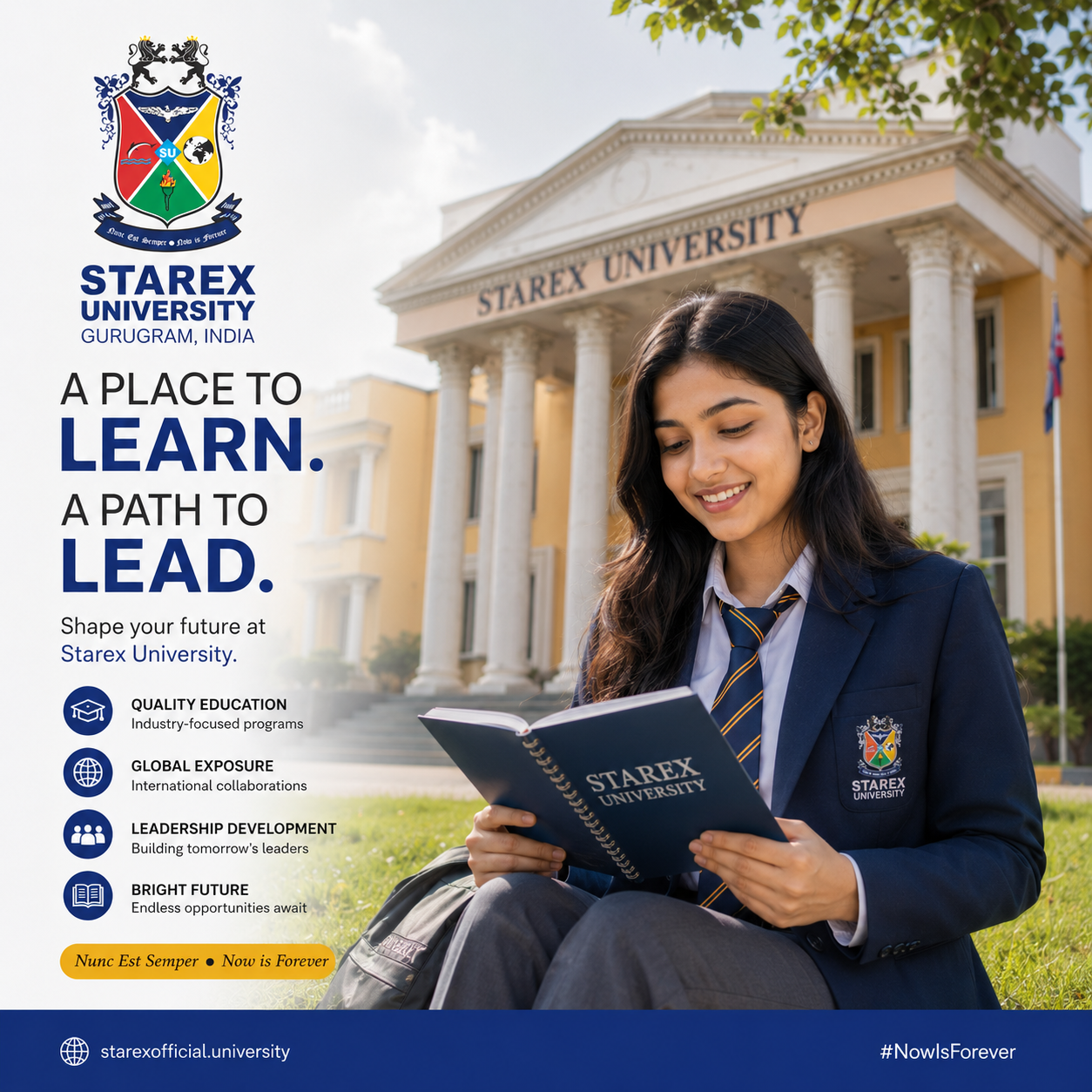 Starex University modern campus buildings and classrooms — Gurugram Haryana