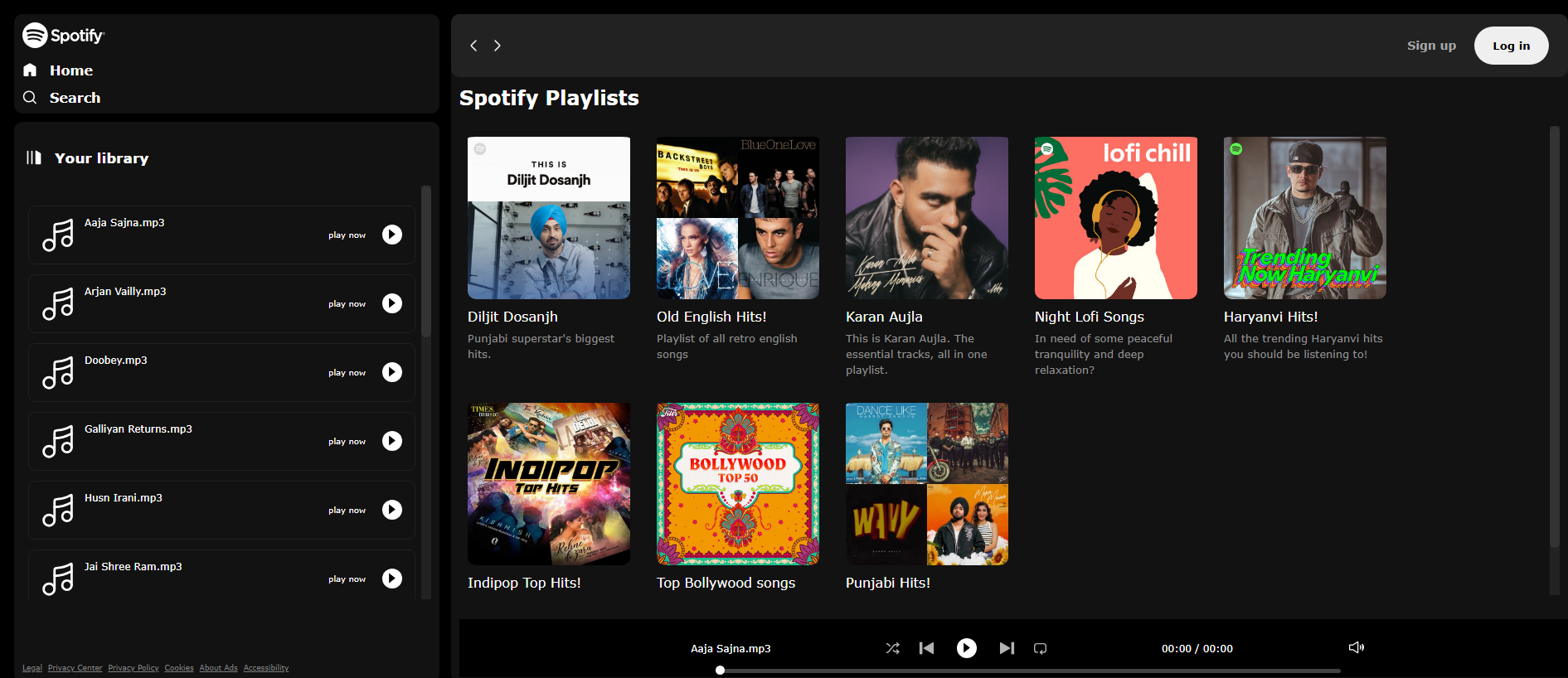 Screenshot of trackplayer.netlify.app