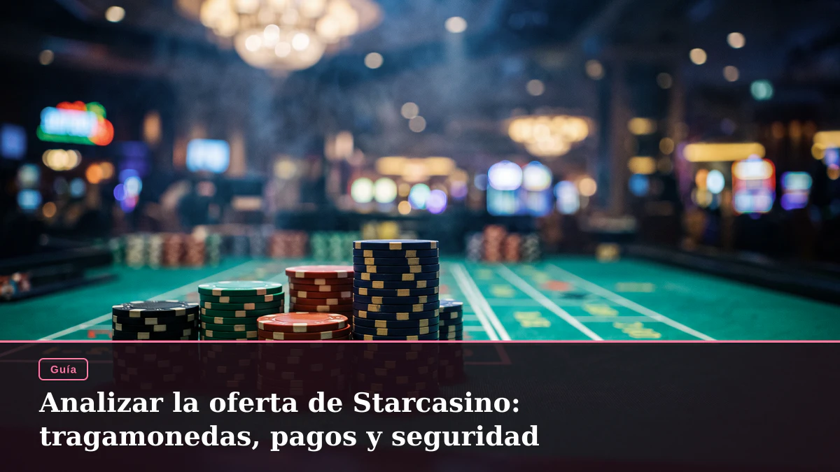 Analizar la oferta de Starcasino: tragamonedas, pagos y seguridad