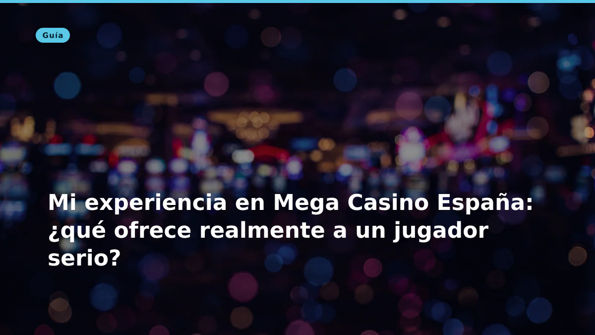 Mi experiencia en Mega Casino España: ¿qué ofrece realmente a un jugador serio?