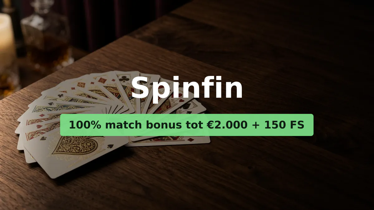 Spinfin casino — welkomstbonus 100% match bonus tot €2.000 + 150 FS, betalingen: Visa, Mastercard, Skrill, Neteller, Paysafecard