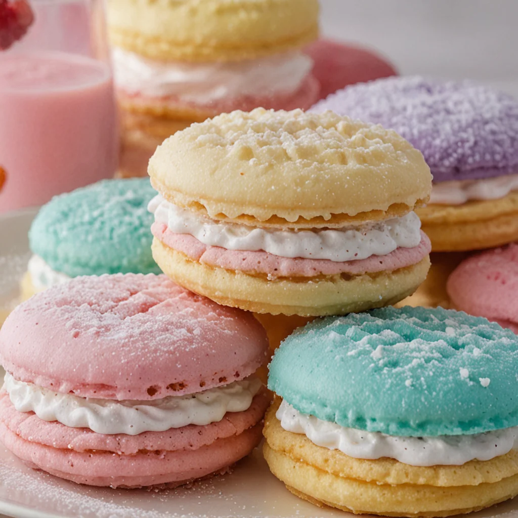 Pastel-Colored Sugar Cookie Sandwiches