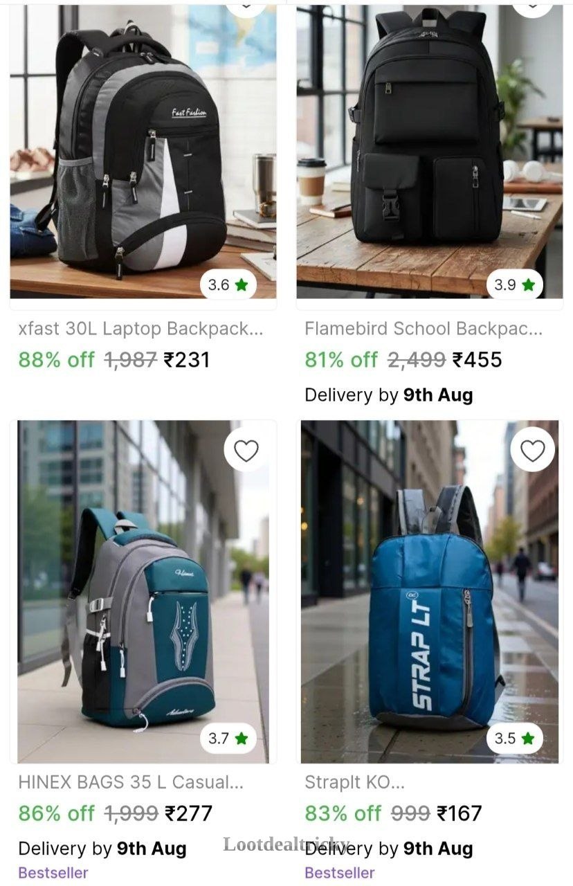 Grab 167 Backpack – Amazing Price Drop @ ₹167 Grab 167 Backpack – Amazing Price Drop @ ₹167