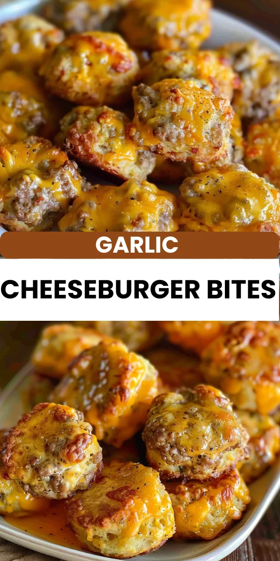 Garlic Cheeseburger Bites (Easy Party Appetizer!)