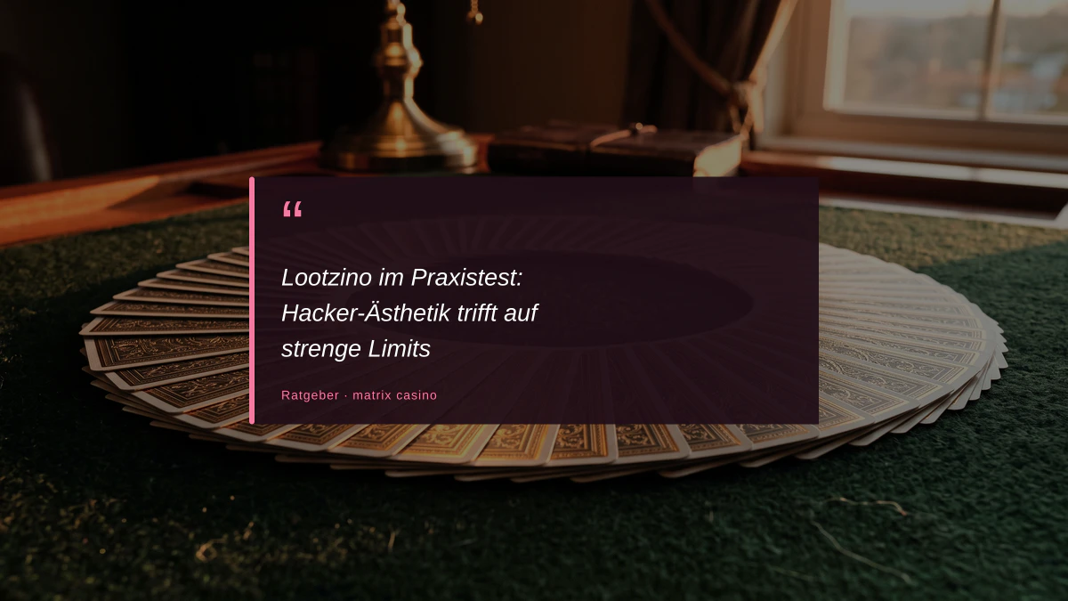 Lootzino im Praxistest: Hacker-Ästhetik trifft auf strenge Limits