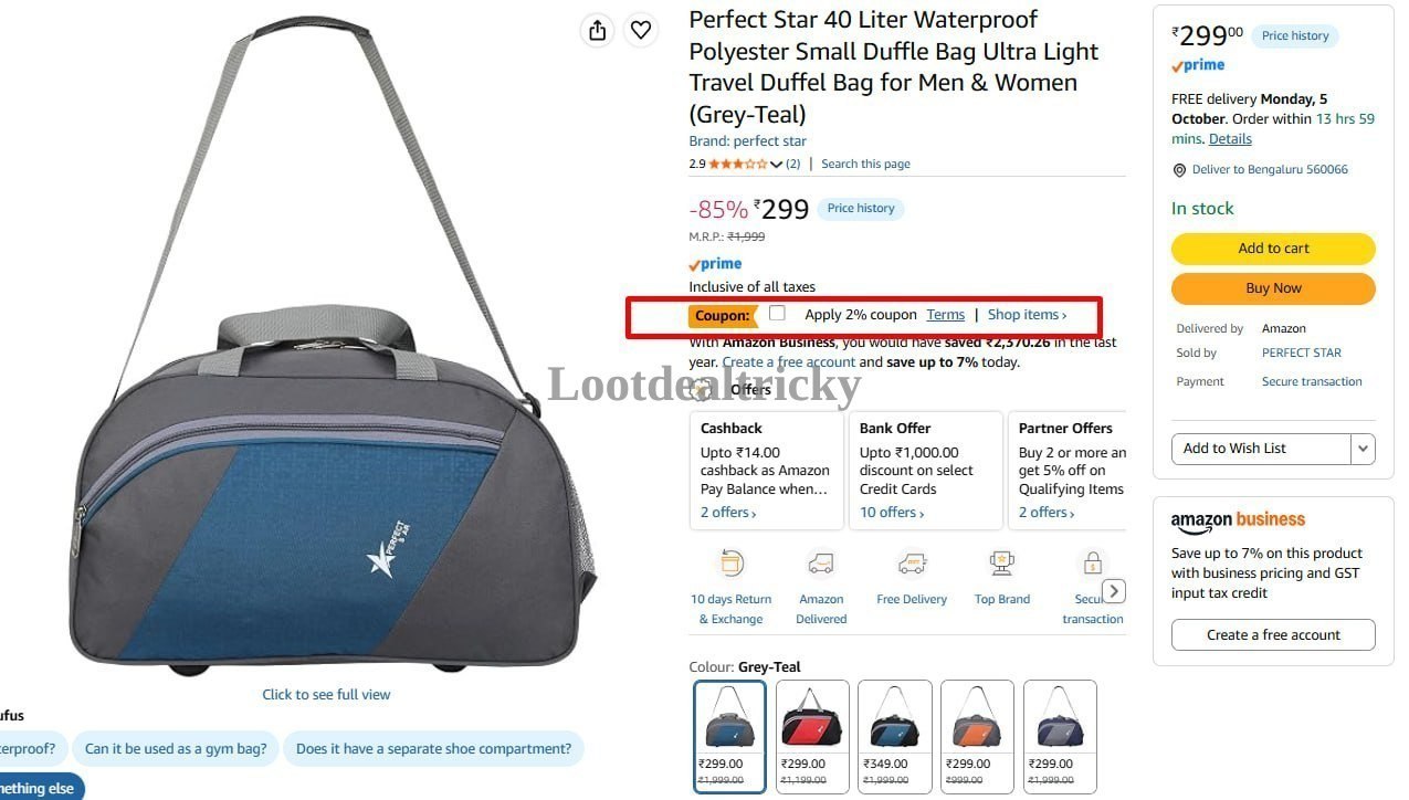 40 Liter Waterproof | Limited Time Loot Offer 40 Liter Waterproof | Limited Time Loot Offer
