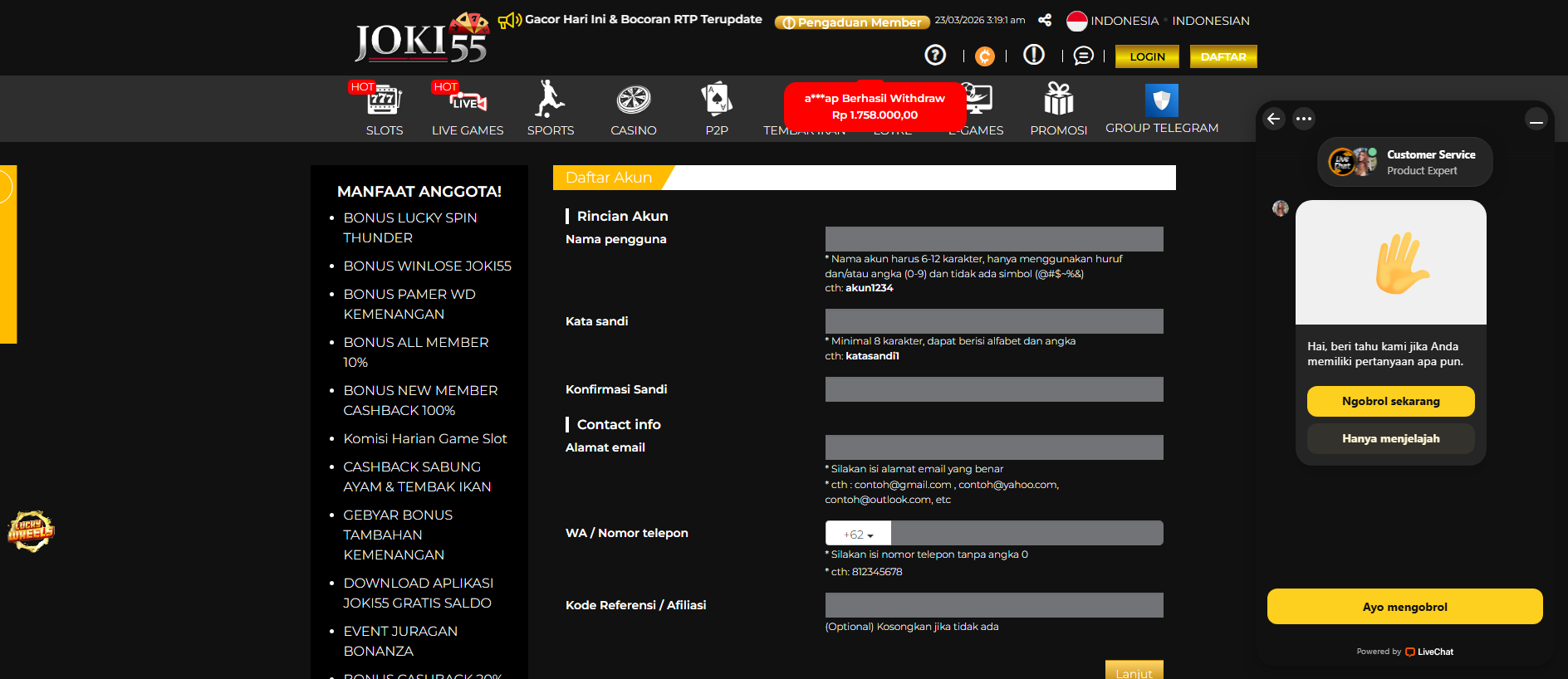 Forensic screenshot of jk55pigai.biz showing the phishing page layout