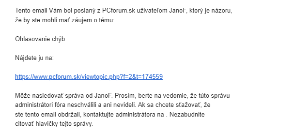 Ohlasovanie chýb Ohlasovanie chýb