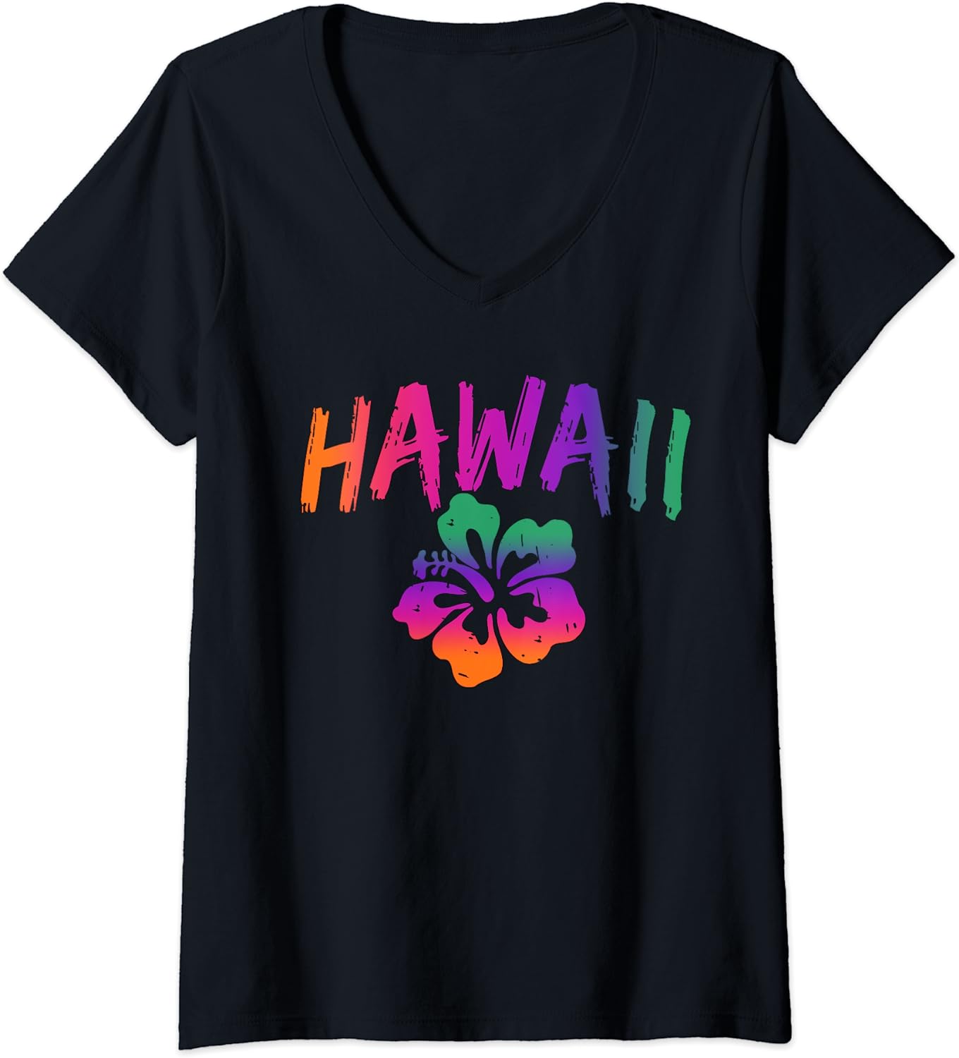 Hawaiian Beach Summer Family Vacation Retro Gift Ladies’ V-Neck Tshirt