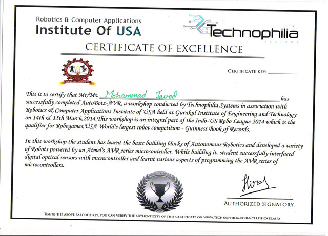 Robotic-certificate