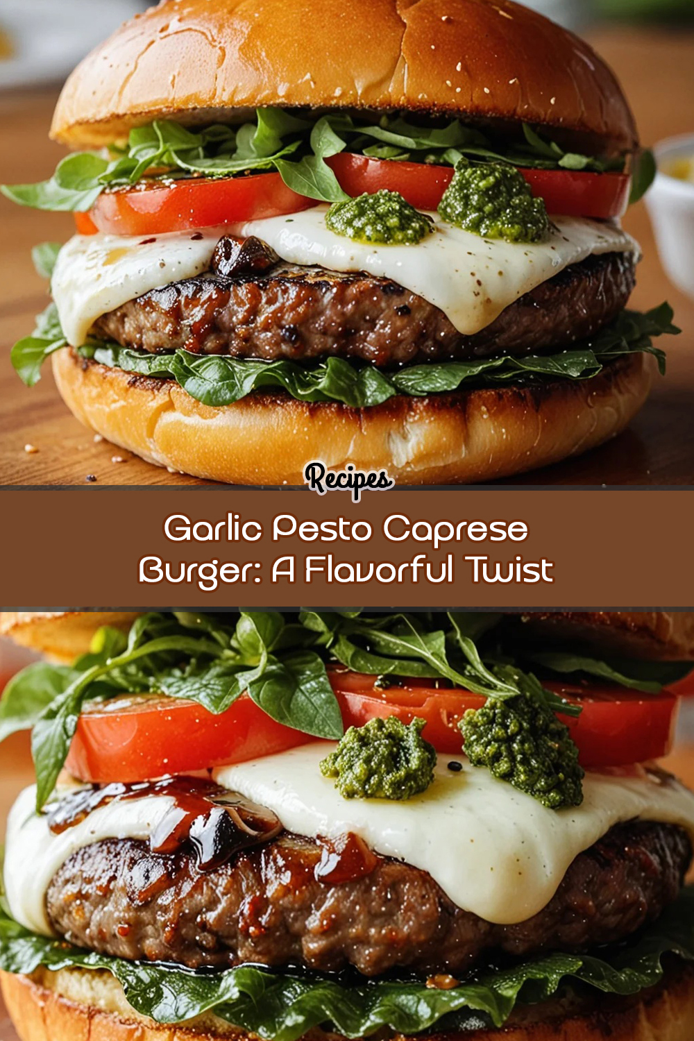 Garlic Pesto Caprese Burger: A Flavorful Twist Awaiteth!