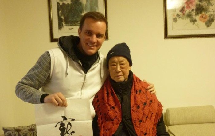 Richard Bertossa with calligraphy and an encounter in Asia