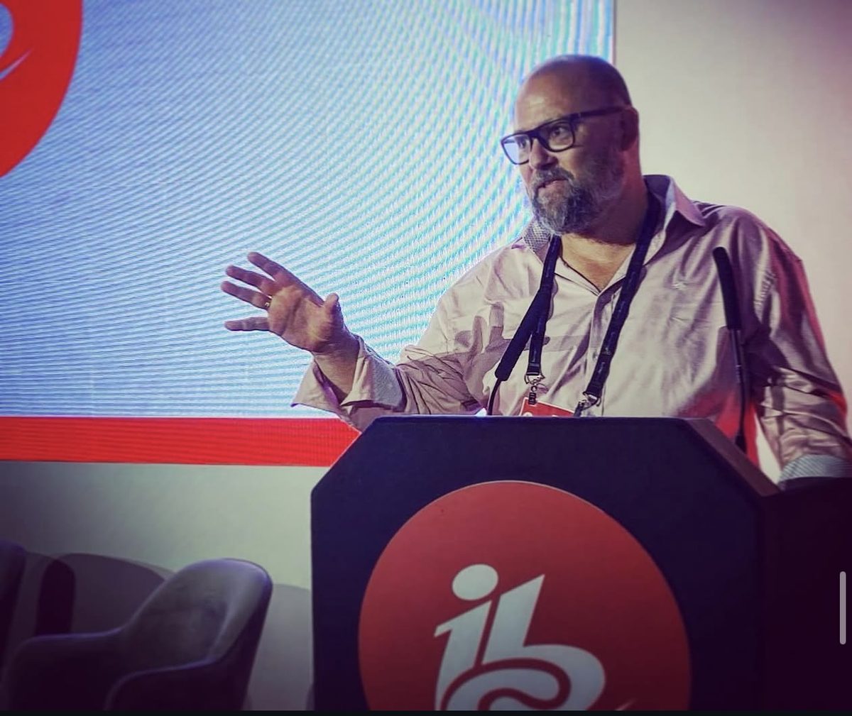 Csaba Moldován speaking at IBC 2017 in Amsterdam