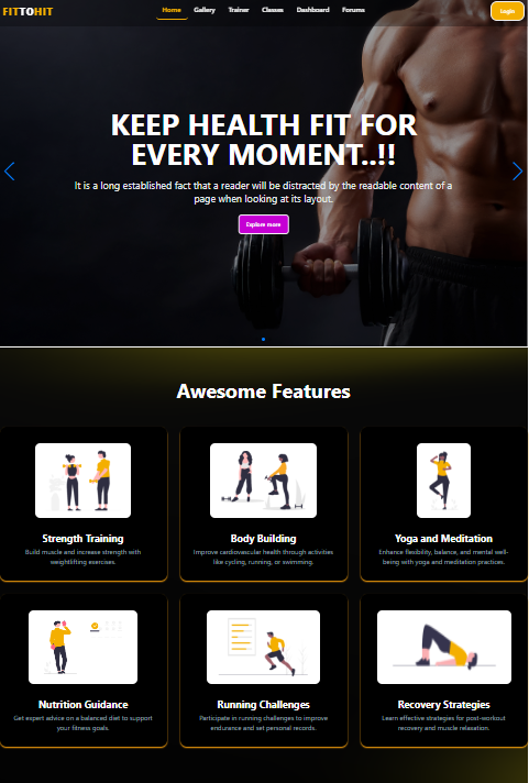 Fitness Tracker Website