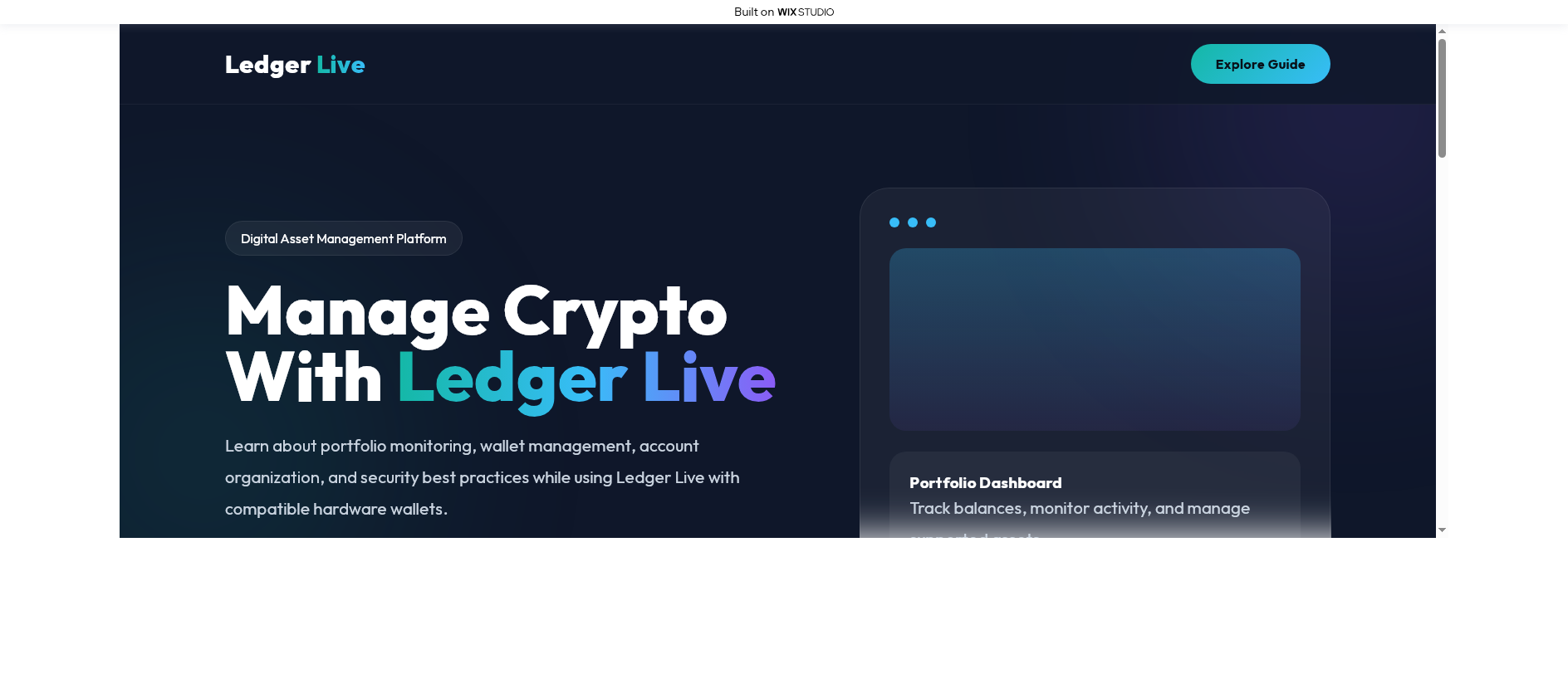 Stored capture of startsso-ledzer-live.wixstudio.com