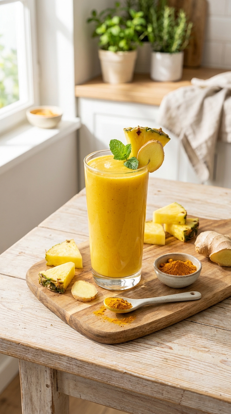 Pineapple Ginger Zing — Gut-Healing smoothie recipes healthy videos