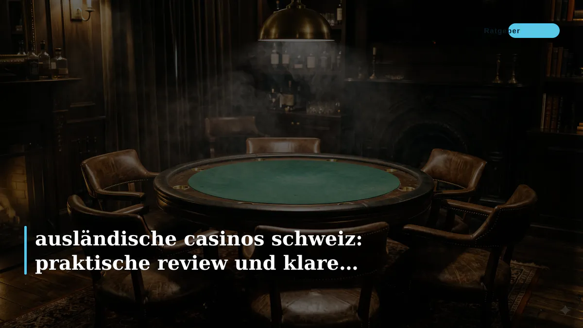 ausländische casinos schweiz: praktische review und klare entscheidungshilfe
