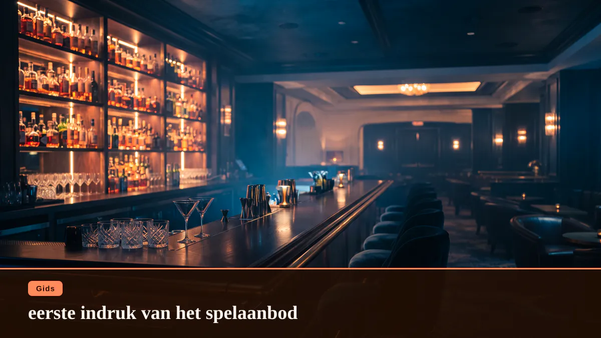 eerste indruk van het spelaanbod