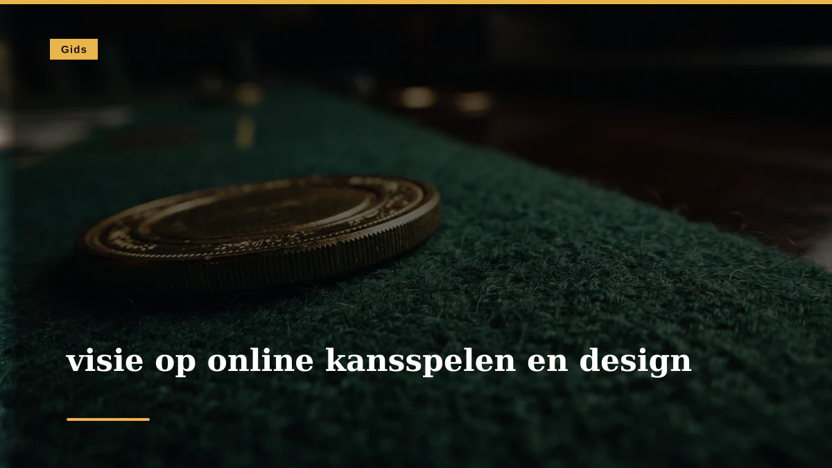 visie op online kansspelen en design