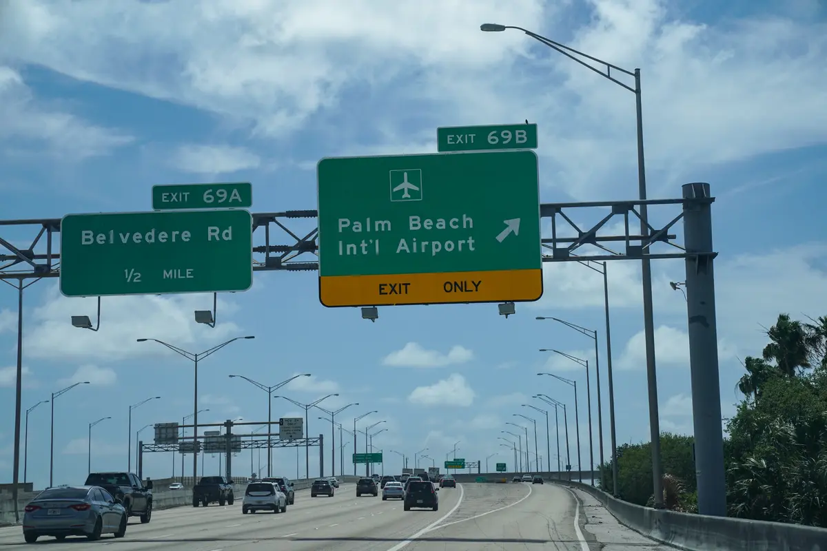 New Highway Sign at Palm Beach Airport Sparks Controversy
