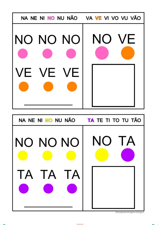 Atividades de alfabetização 6