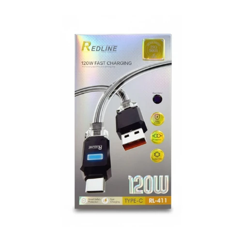 كابل شحن Redline RL-411 تايب C – 120W