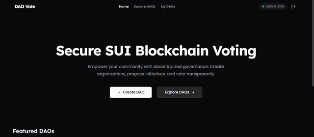 DAO Vote Screenshot