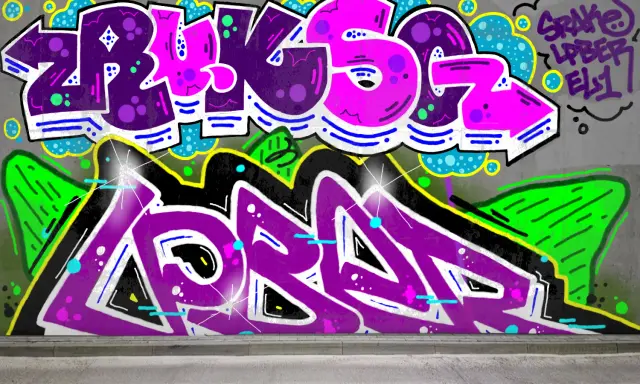 Graffiti artwork by Zkur